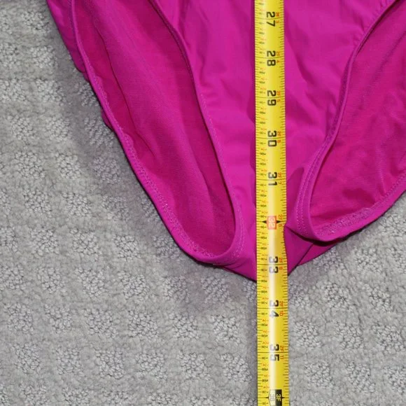 Spanx Love Your Assets by Spanx Size Large Pink Ruffle One Piece Swimsuit - Picture 4 of 6